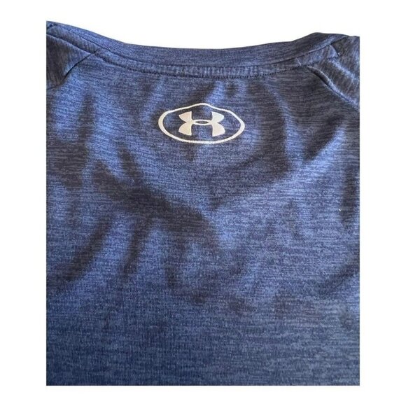 Under Armour Mens Tech Tee~Size Large~Navy Blue Athletic Sport Top EUC ~ L12 15 - Picture 9 of 9